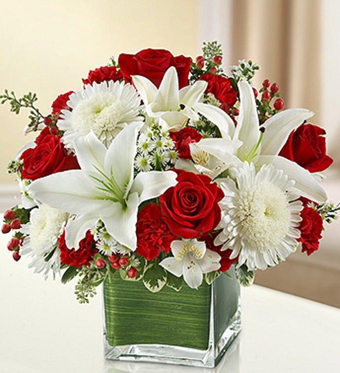 Red and White Lovely Arrangement